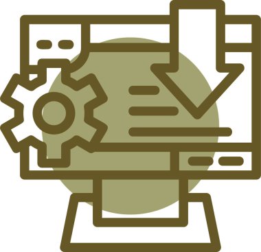 Web tasarım simgesi. Basit bir çizim. vektör illüstrasyonu