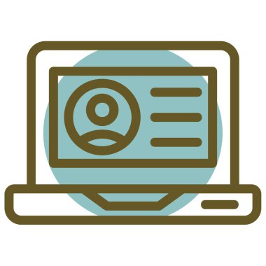 telif hakkı sembolü vektör illüstrasyon tasarımlı dizüstü bilgisayar