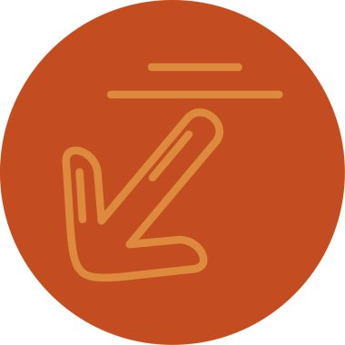 Çemberdeki bir insan kolunun vektör simgesi