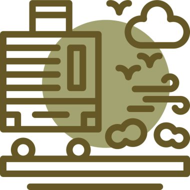 Bir binanın arka planının vektör illüstrasyonu