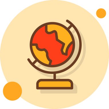 küresel vektör simgesi modern basit vektör illüstrasyonu