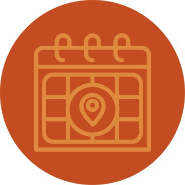 harita simgesi vektör illüstrasyonu