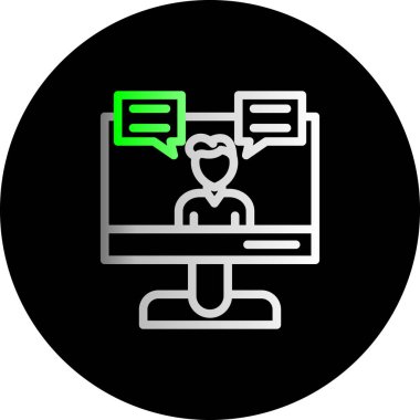 Sohbet simgesi vektör illüstrasyonu