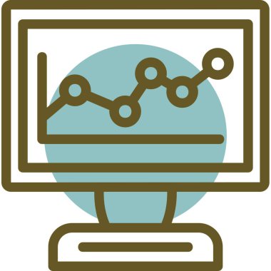 Bir bilgisayar simgesinin vektör illüstrasyonu