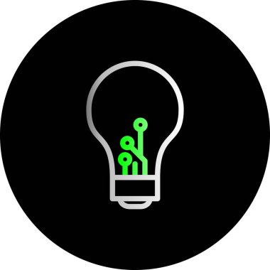 Ampul vektörü sembolü düz simgesi