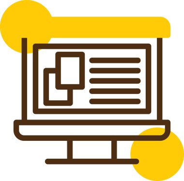 web simgesi, dizüstü bilgisayar vektör illüstrasyon