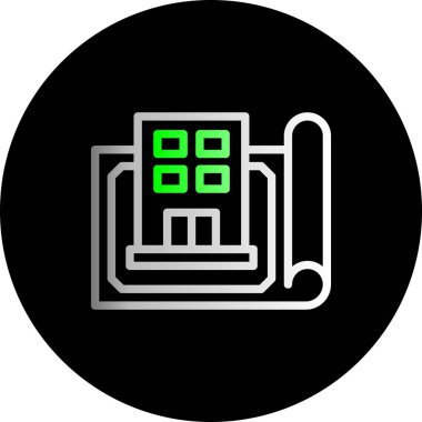 Bir gaz simgesinin vektör illüstrasyonu