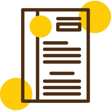 belge simgesi. Web için basit belge vektör simgeleri çizimi