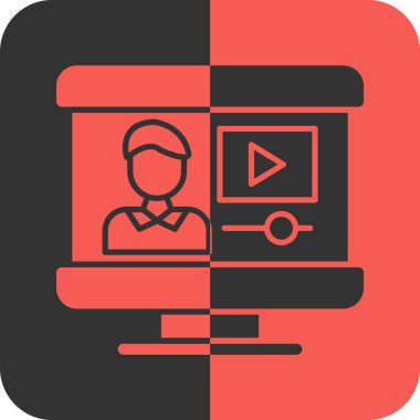 video simgesi vektör illüstrasyonu