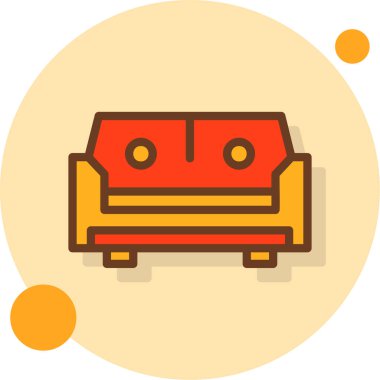 Mobilya simgesi, vektör illüstrasyonu, düz tasarım