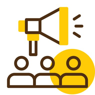 megafon ikonu. Web için megafon vektör simgelerinin özet çizimi