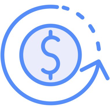 Dolar simgesi vektör illüstrasyonu