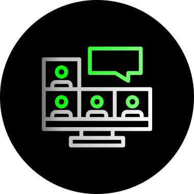 bilgisayar monitörü ikon vektör illüstrasyonu