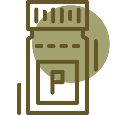 Uyuşturucu şişesi ikonu ana hatlarıyla