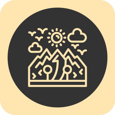 vektör dağ simgesi illüstrasyonu