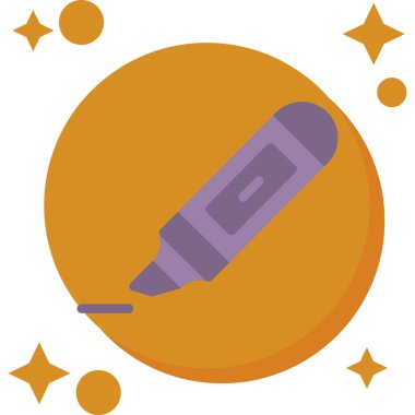 Kalem. Web simgesi basit illüstrasyon