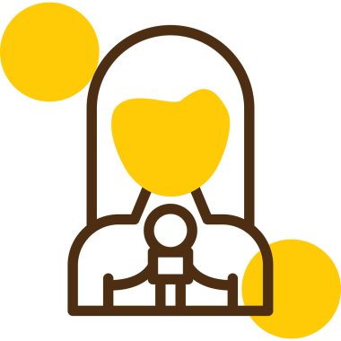 Kalbi olan bir kadının vektör çizimi