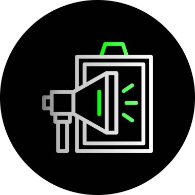 Benzersiz alarm vektör çizgisi simgesi