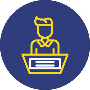 dizin simgesi çizimi olan bir dizüstü bilgisayar