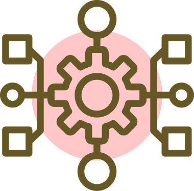 Teçhizat Web simgesi basit illüstrasyon