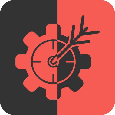 İngiliz anahtarı ve vitesli saatin vektör simgesi