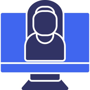 İnternette. Web simgesi basit illüstrasyon