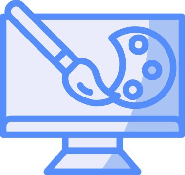 Bilgisayar. Web simgesi basit illüstrasyon