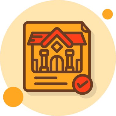 Emlak renkli vektör simgesi