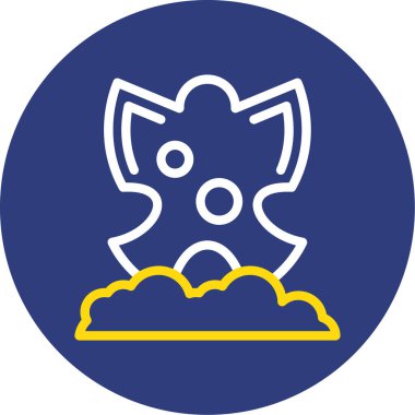 Bir kedi simgesinin vektör illüstrasyonu