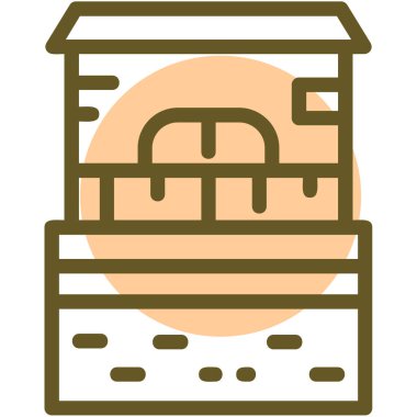 Pastane ikonu. Beyaz arkaplanda izole edilmiş web tasarımı için fırın vektör simgesi taslağı