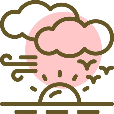 Hava durumu simgesi, vektör illüstrasyonu