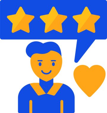 Düz dizaynlı müşteri derecelendirme simgesi