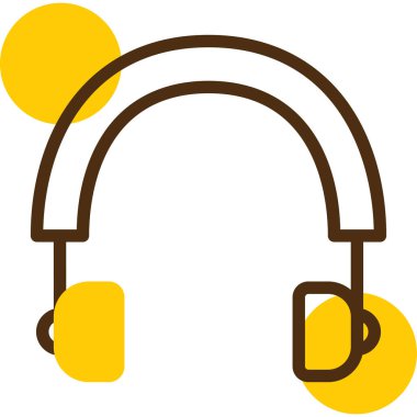 Kulaklık. Web simgesi basit illüstrasyon