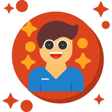 Doktor düz simgesi, vektör çizim