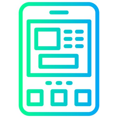 Cep telefonu. Web simgesi basit tasarım