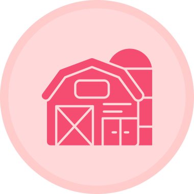 Çiftlik. Web simgesi basit illüstrasyon