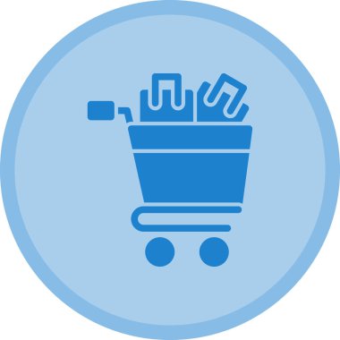 Alışveriş sepeti simgesinin vektör illüstrasyonu