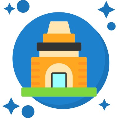 Bina inşa simgesi düz biçimli