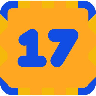 Sekiz numara. Web simgesi basit illüstrasyon