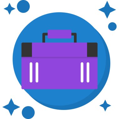 Çanta. Web simgesi basit illüstrasyon