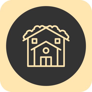 ev simgesi soyut arkaplanda izole edildi