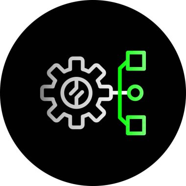 dişli simgesi vektör illüstrasyonu