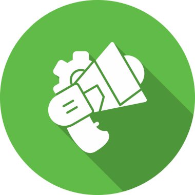  düz vektör megafon simgesi