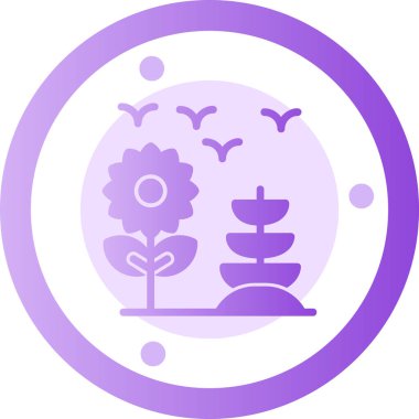 çiçek simgesi vektör illüstrasyonu