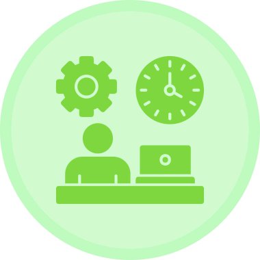 iş yönetimi simgesi, vektör illüstrasyonu