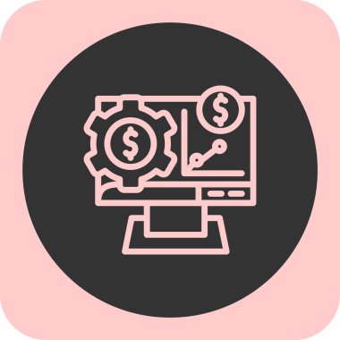 İş ve finans simgesinin vektör illüstrasyonu