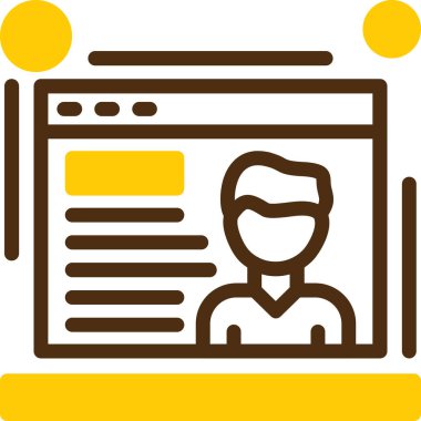 Bir insan simgesinin vektör illüstrasyonu