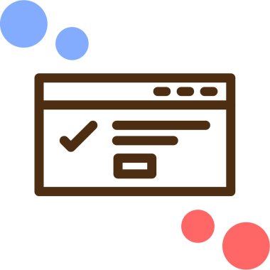 Kontrol listesi. Web simgesi basit illüstrasyon