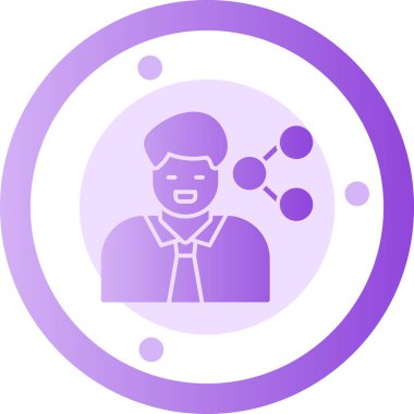 Avatar Adam simgesi. Web için insan vektör simgelerinin özet çizimi