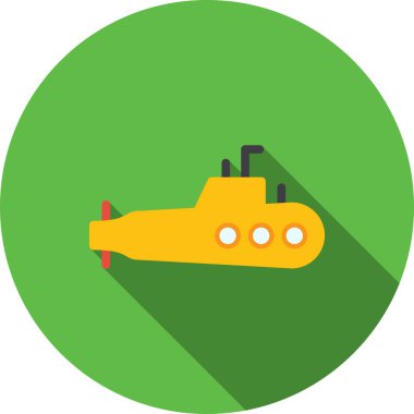 Askeri denizaltı simgesinin vektör çizimi